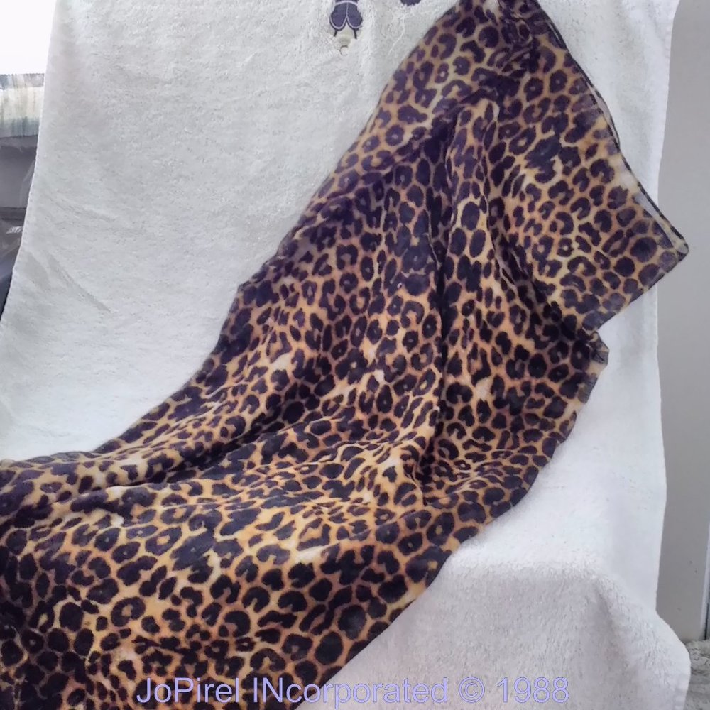 Leopard Print Loop Scarf Shawl - image 1